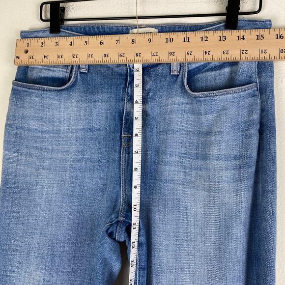 L'Agence Wanda Wide Leg Jeans Size 29 Highland Blue High Rise Crop Casual Staple - Picture 13 of 14